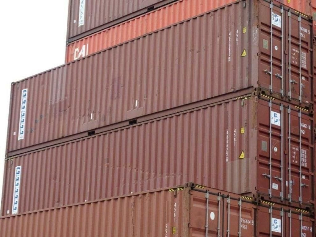 Gebrauchte gestapelte 40 Fuß Seecontainer