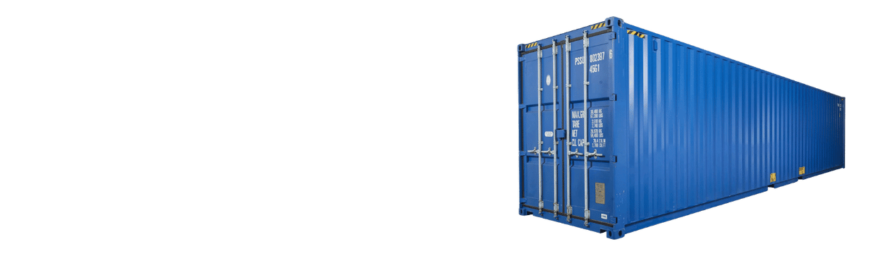 Blauer 40 Fuß Seecontainer