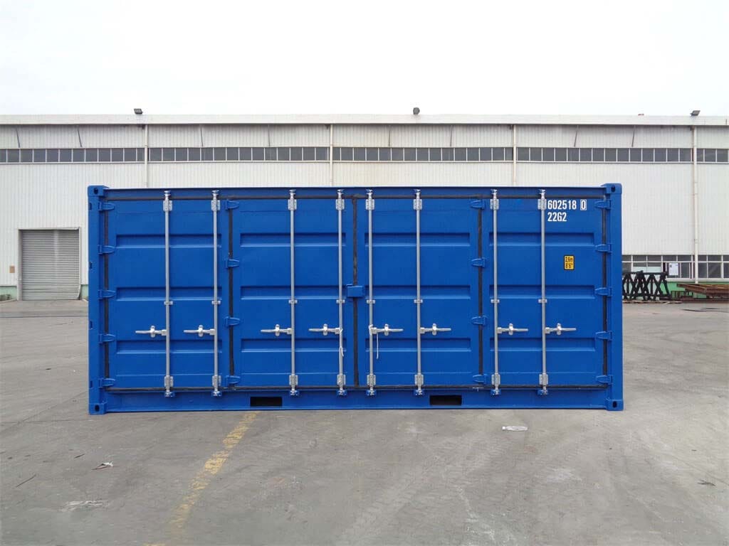 20 Fuß High Cube Open Side Container geschlossen